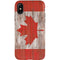 Canadian Flag Dark Wood iPhone XS Pro Case